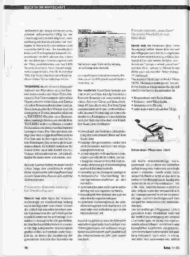 Vorschauseite 3: Verhaltene ZuversichtGESUNDHEITSWIRTSCHAFT 2005