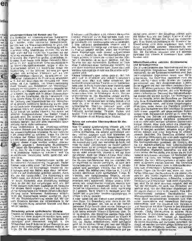 Vorschauseite 2: Grundzüge der Ernährung des gesunden Menschens 7. Folge: Leistungen der Mikroorganismen des Verdauungskanals