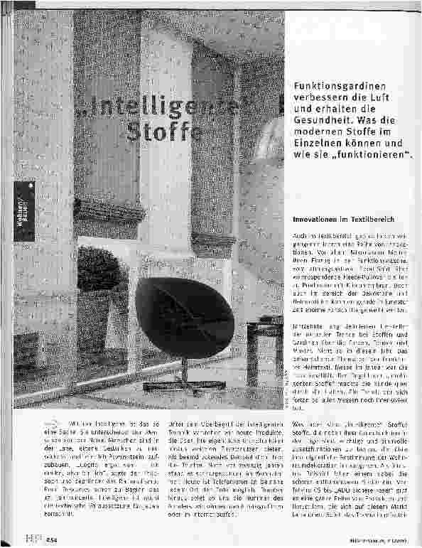 Vorschauseite 1: Intelligente Stoffe. Innovationen im Textilbereich