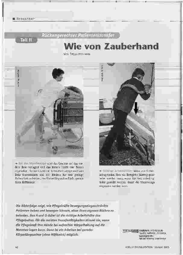 Vorschauseite 1: Wie von Zauberhand - Rückengerechter Patiententransfer, Teil II