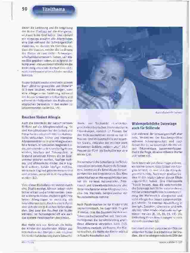 Vorschauseite 3: Umstrittene Allergieprävention im MutterleibOb und wie eine Allergie des Säuglings schon vor der Geburt beeinflusst werden kann, ist noch nicht ganz klar