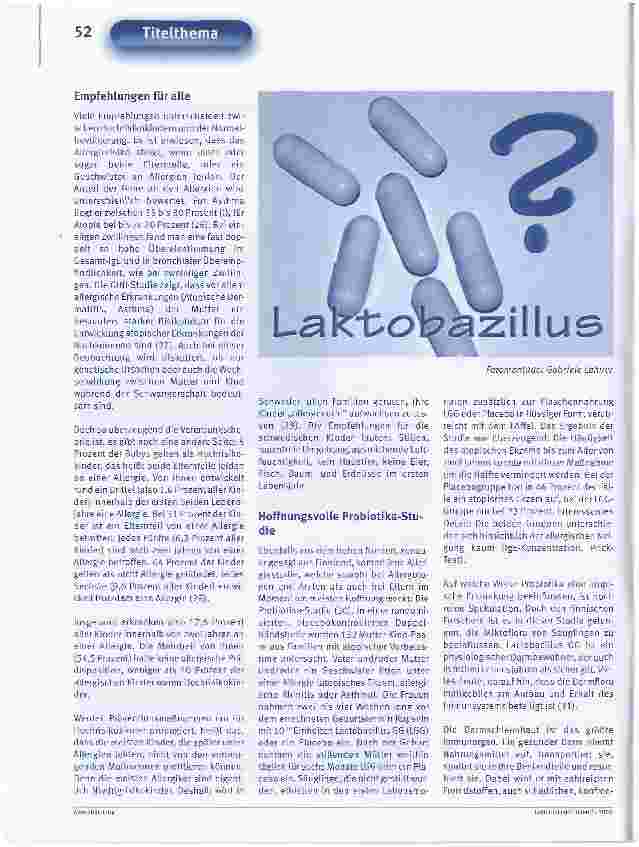 Vorschauseite 5: Umstrittene Allergieprävention im MutterleibOb und wie eine Allergie des Säuglings schon vor der Geburt beeinflusst werden kann, ist noch nicht ganz klar