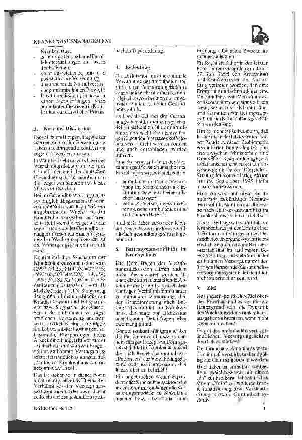 Vorschauseite 2: Klinik & Praxis: Verzahnung der ambulanten und stationären Versorgung