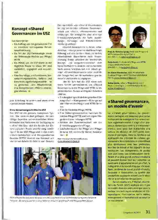 Vorschauseite 2: «Shared Governance»: Die Kraft der Zusammenarbeit