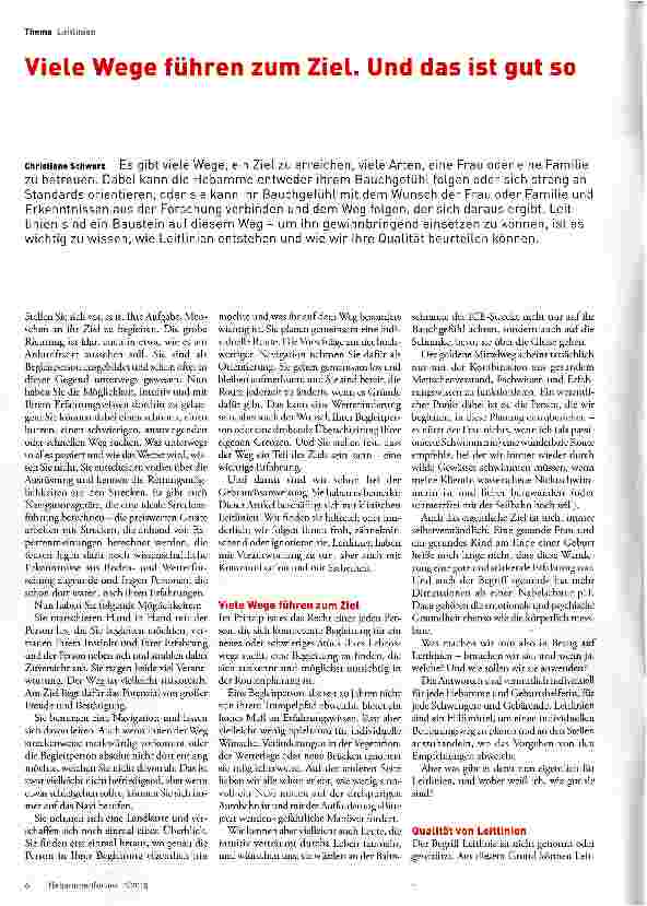 Vorschauseite 1: Viele Wege führen zum Ziel. Und das ist gut so