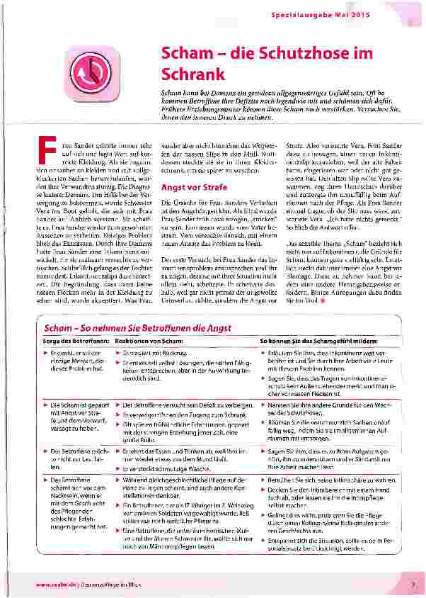 Vorschauseite 1: Scham - die Schutzhose im Schrank