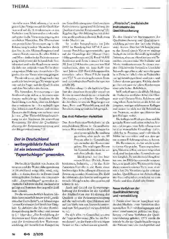 Vorschauseite 2: Qualität - Instrument oder Kern professioneller Werterhaltung im Gesundheitswesen?