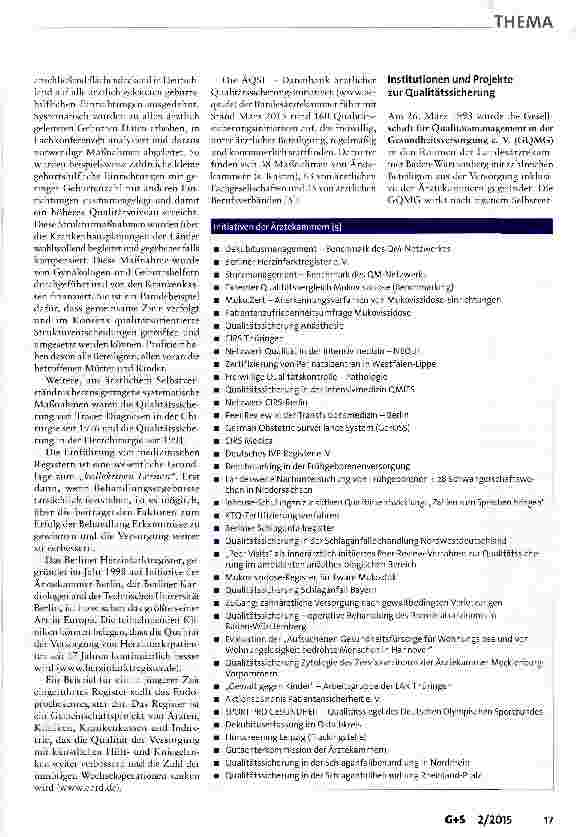Vorschauseite 3: Qualität - Instrument oder Kern professioneller Werterhaltung im Gesundheitswesen?