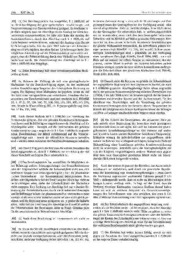 Vorschauseite 6: Verfassungsrecht - Arzneimittelrabatte Arzneimittelrabattgesetz - Verfassungsgemäßheit
