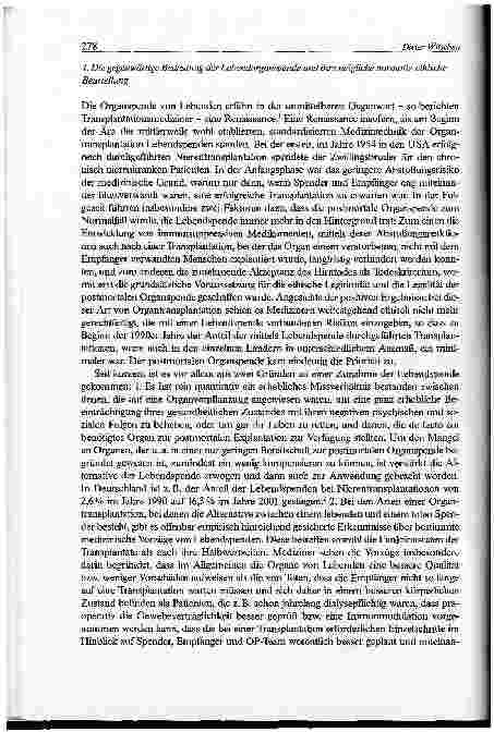 Vorschauseite 2: Die Organspende eines Lebenden als supererogatorische Handlung betrachtet
