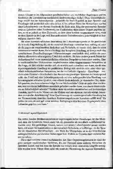Vorschauseite 4: Die Organspende eines Lebenden als supererogatorische Handlung betrachtet