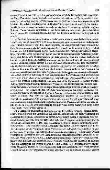 Vorschauseite 5: Die Organspende eines Lebenden als supererogatorische Handlung betrachtet