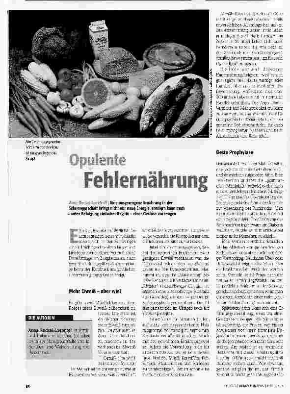 Vorschauseite 1: Opulente Fehlernährung