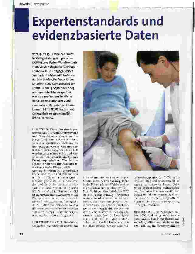 Vorschauseite 1: Expertenstandards und evidenzbasierte Daten