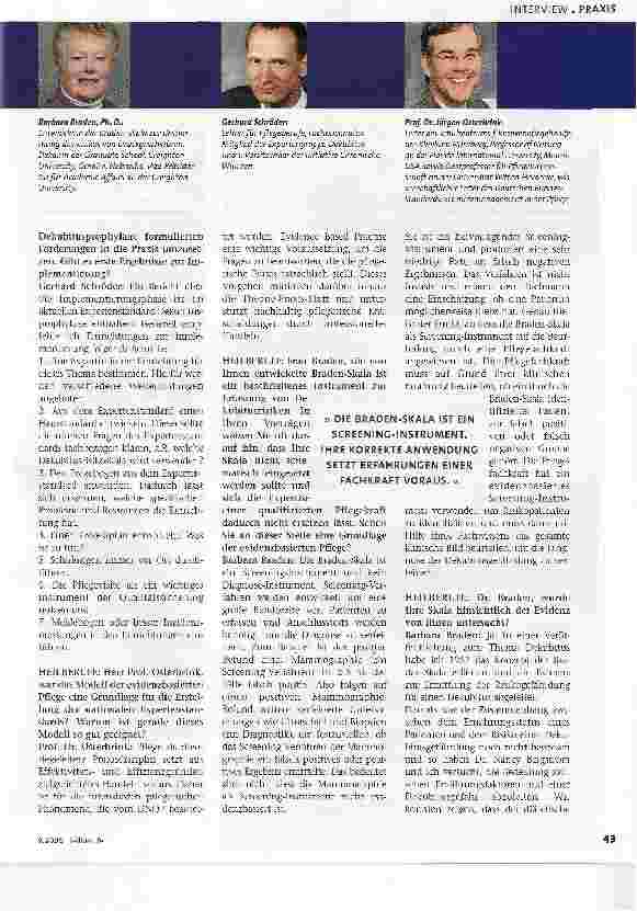 Vorschauseite 2: Expertenstandards und evidenzbasierte Daten