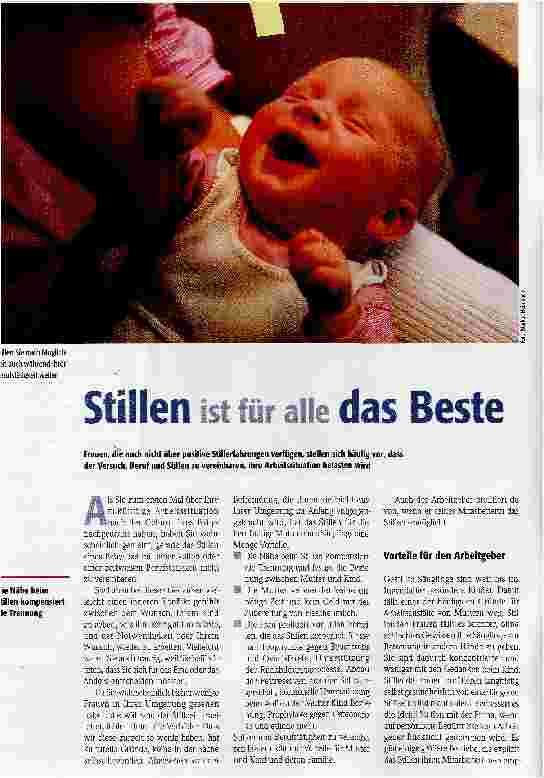 Vorschauseite 1: Stillen ist für alle das Beste