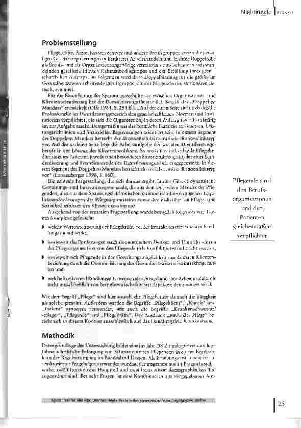 Vorschauseite 2: Weg mit HindernissenPflegekräfte im Spannungsfeld von Sozialorientierung und Ökonomisierung