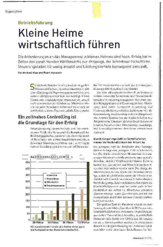 Vorschauseite 1: Kleine Heime wirtschaftlich führen