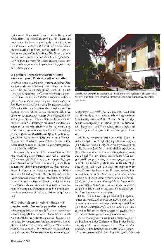 Vorschauseite 2: Kleine Heime wirtschaftlich führen