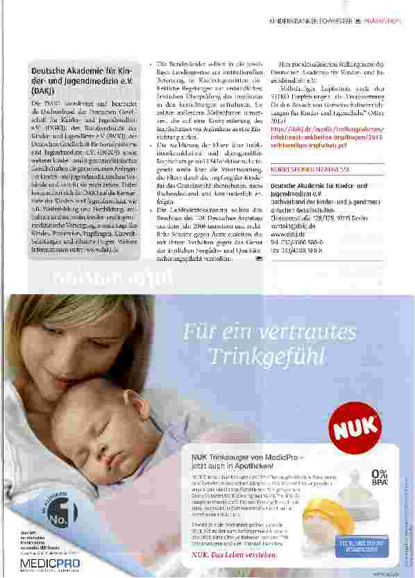Vorschauseite 2: Wenn nicht jetzt, wann dann? ! Impfpflicht für Kinder in Gemeinschaftseinrichtungen endlich umsetzen