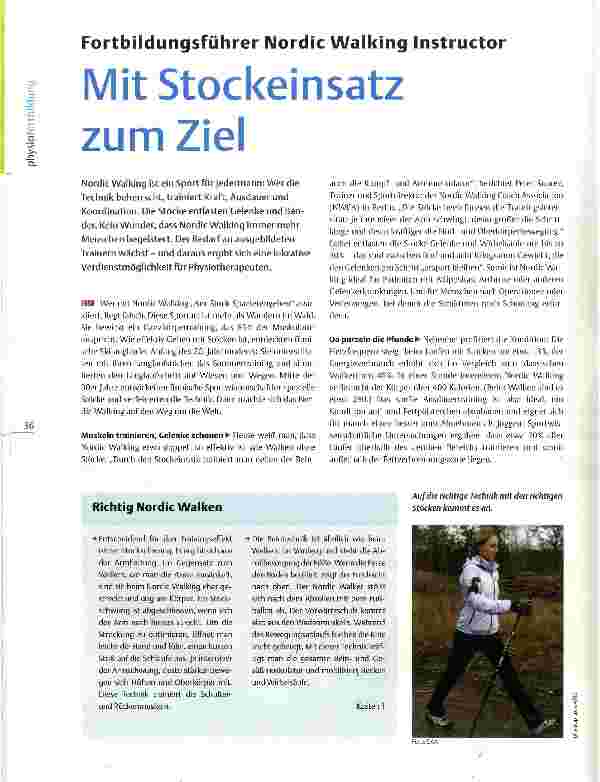 Vorschauseite 1: Fortbildungsführer Nordic Walking Instructor Mit Stockeinsatz zum Ziel