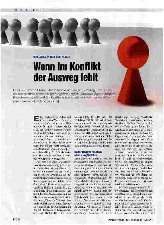 Vorschauseite 1: Wenn im Konflikt der Ausweg fehlt
