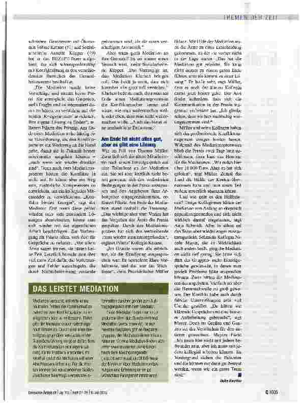 Vorschauseite 2: Wenn im Konflikt der Ausweg fehlt