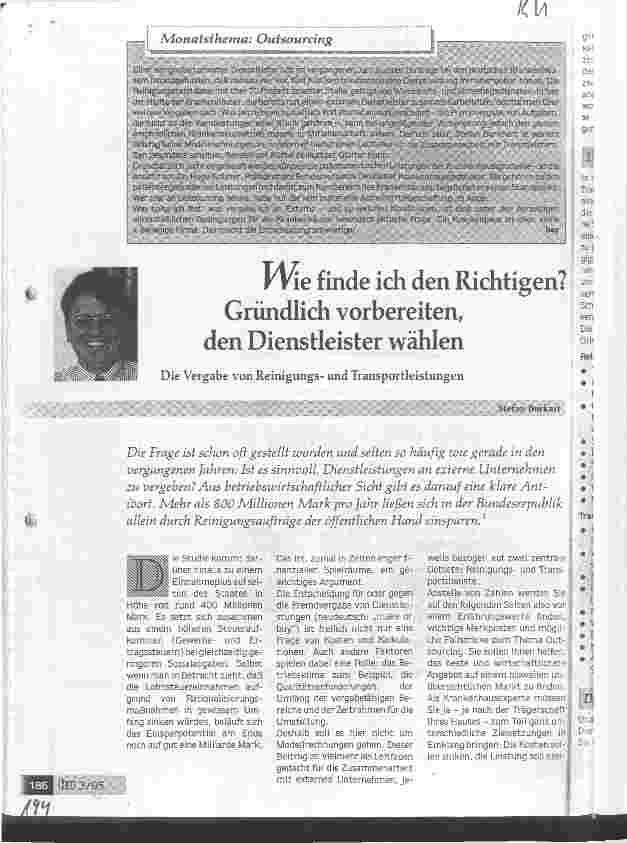 Vorschauseite 1: Wie finde ich den Richtigen? Gründlich verbereiten, den Dienstleister wählen