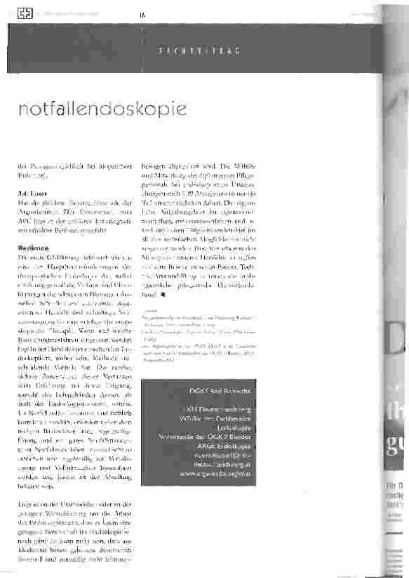 Vorschauseite 6: notfallendoskopie bei akuter blutung im gastrointestinaltrakteine pflegerische herausforderung