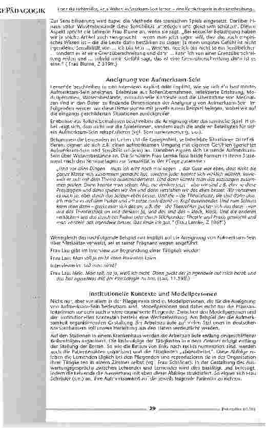 Vorschauseite 5: Aufmerksam Sein lerneneine Kernkategorie in der Beschreibung der Wirkungszusammenhänge des Lehrens und Lernensin den Pflegeausbildungen