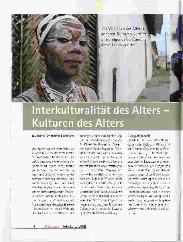 Vorschauseite 1: Interkulturalität des Alters Kulturen des Alters