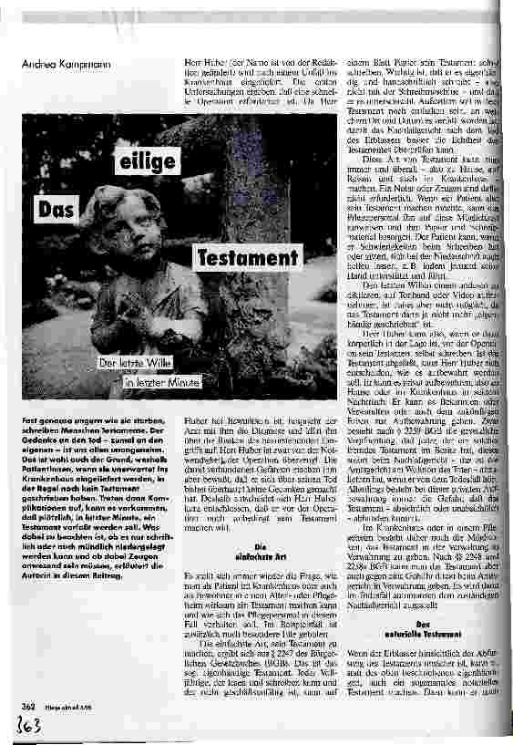 Vorschauseite 1: Das eilige Testament Der letzte Wille in letzter Minute