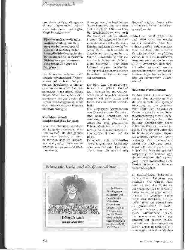 Vorschauseite 2: Was Patienten über ihre Krankheit denkenSubjektive Vorstellungen von Krankheit und Gesundung
