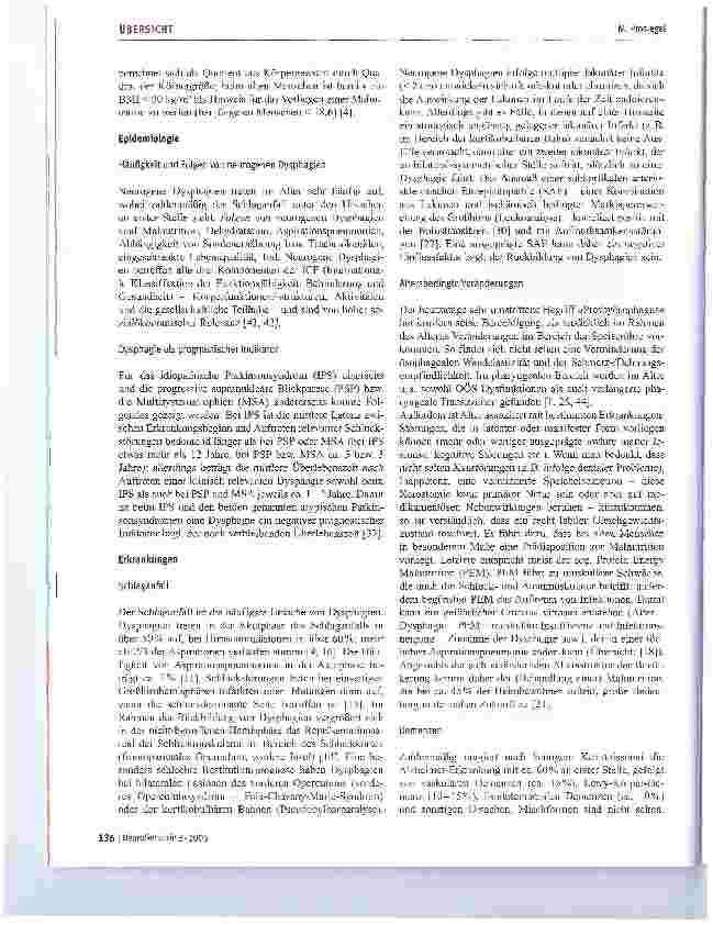 Vorschauseite 2: Neurogene Dysphagien im höheren Lebensalter