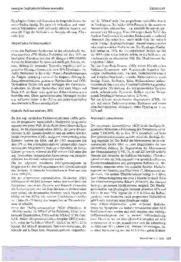 Vorschauseite 3: Neurogene Dysphagien im höheren Lebensalter