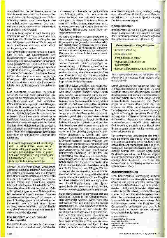 Vorschauseite 2: Osteomyelitis aus orthopädischer Sicht