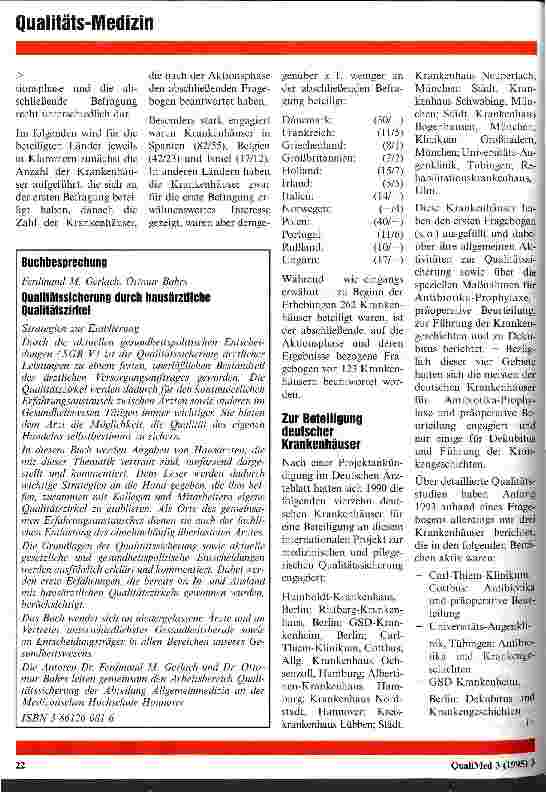 Vorschauseite 3: EU-Studie zur medizinischen und pflegerischen Qualitätssicherung