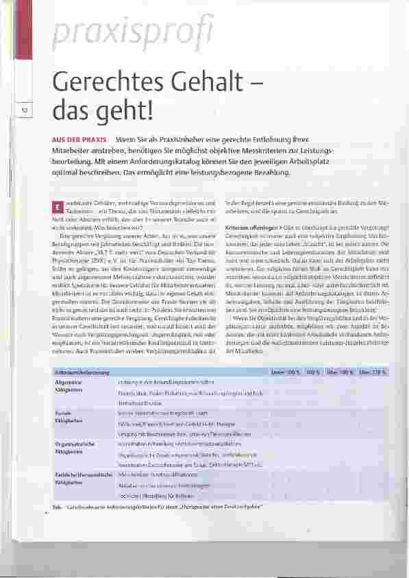 Vorschauseite 1: Gerechtes Gehalt das geht!