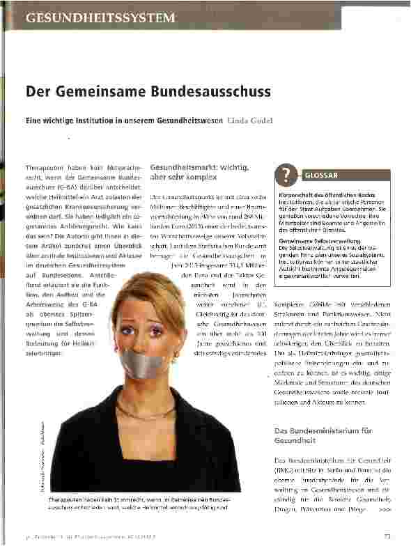 Vorschauseite 1: Der Gemeinsame Bundesausschuss