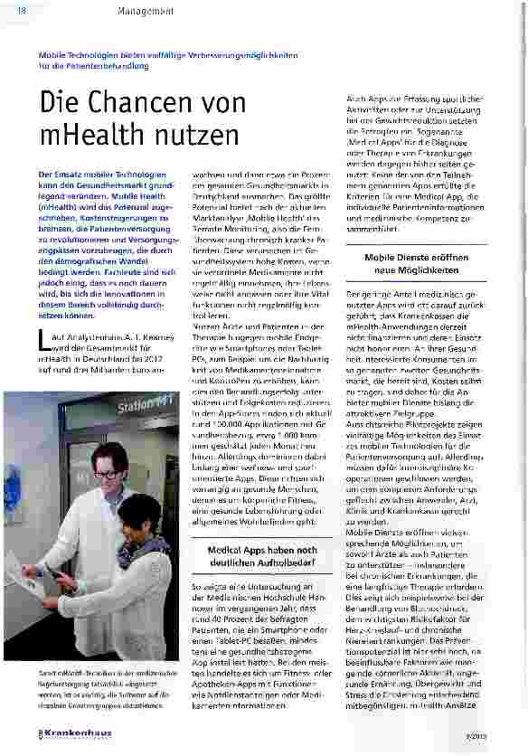 Vorschauseite 1: Die Chancen von mHealth nutzen