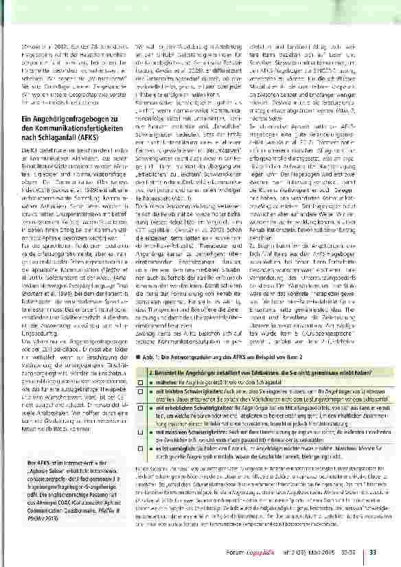 Vorschauseite 2: Partizipative Therapiezielentwicklung bei chronischer Aphasie