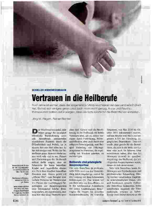Vorschauseite 1: Vertrauen in die Heilberufe