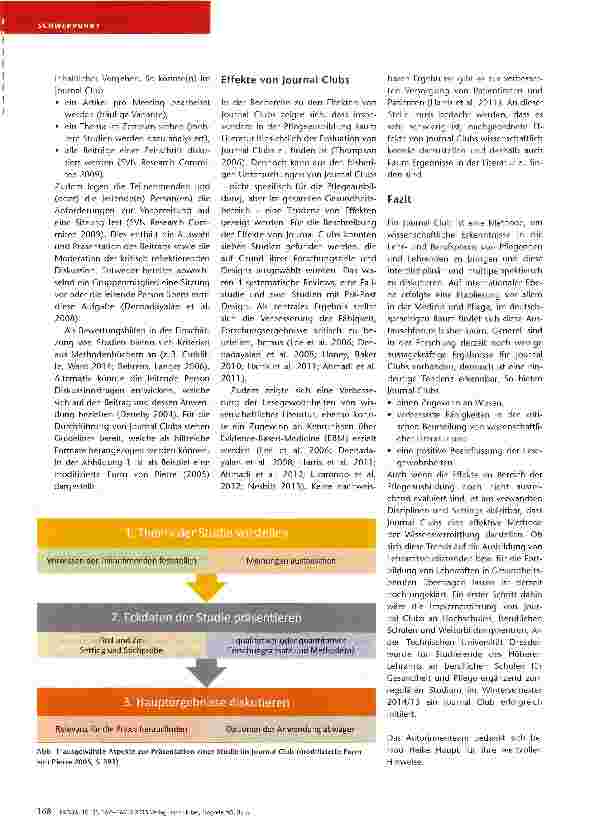 Vorschauseite 2: Journal Club Initiieren-Durchführen-Effekte Eine Strategie zur Integration wissenschaftlicher Erkenntnisse in die PflegeausbiEdung
