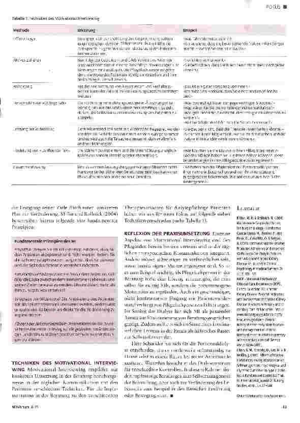 Vorschauseite 3: Motivational Interviewing bei dialysepflichtigen Patienten