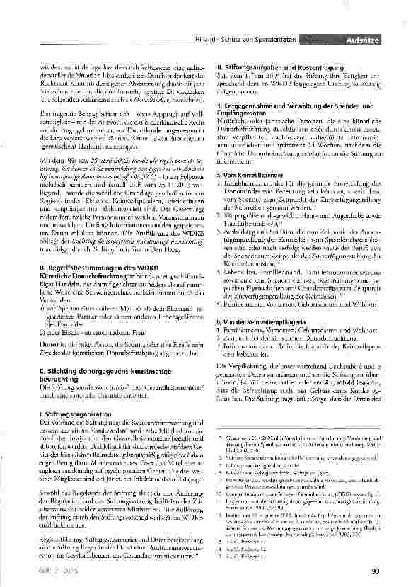 Vorschauseite 2: Vorschriften zur Speicherung, Verwaltung und Herausgabe von Spenderdaten bei künstlicher Befruchtung - die Rechtslage in den Niederlanden