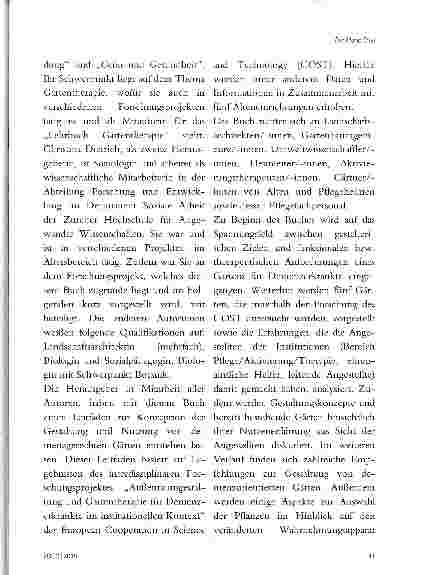 Vorschauseite 2: GARTEN UND DEMENZ -Gestaltung und Nutzung von Außenanlagen für Menschen mit Demenz