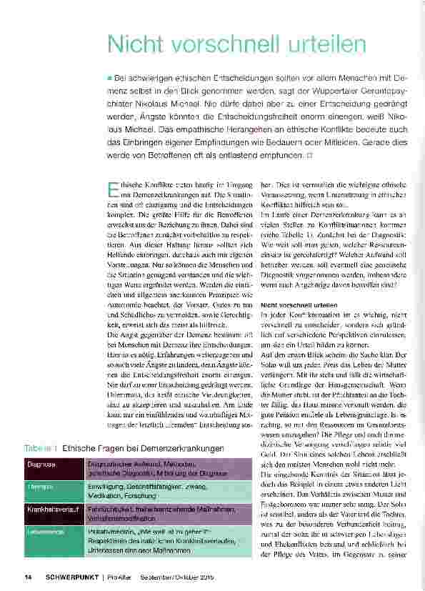 Vorschauseite 1: Nicht vorschnell urteilen