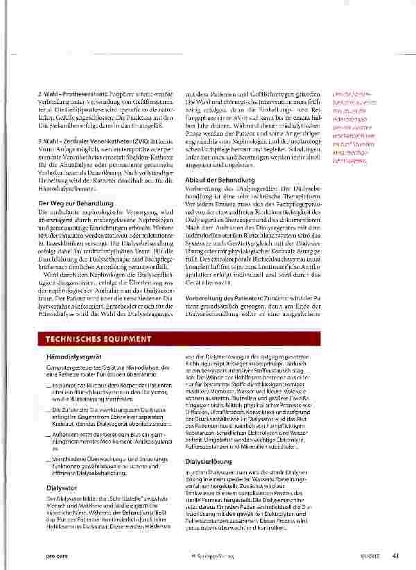 Vorschauseite 2: Hämodialyse - immer sicher und gut versorgt
