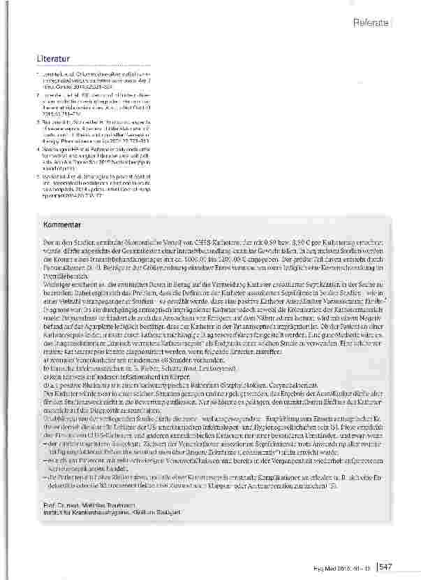 Vorschauseite 3: Klinischer Effekt und Kostenaspekte von Chlorhexidin-SilbersulfadiazinimprägniertenVenenkathetern