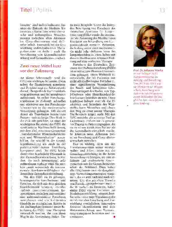 Vorschauseite 2: Pioniere der Gesundheit